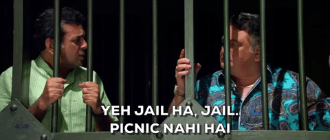 Image result for bollywood jail party gif