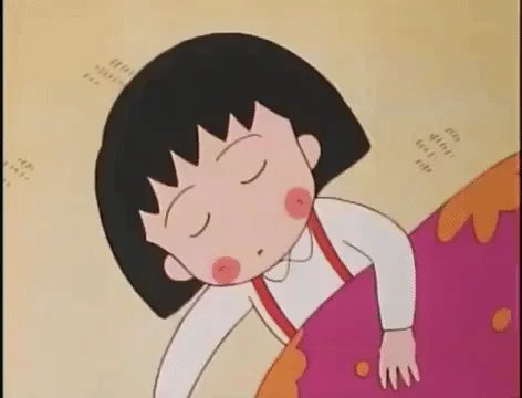 Chibi Maruko Sleeping GIF