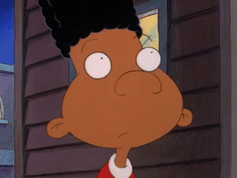 blinking hey arnold GIF