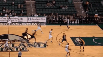 alley-oop basketball GIF by Cleveland State University