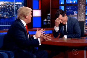 Donald Trump Face Palm GIF by The Late Show With Stephen Colbert