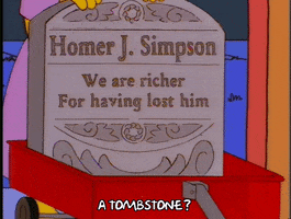 season 7 homers tombstone GIF