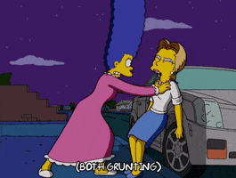 marge simpson fighting GIF