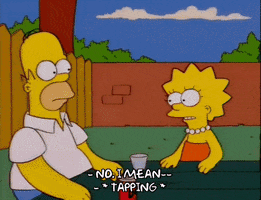 tapping homer simpson GIF
