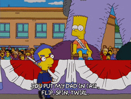 marching bart simpson GIF