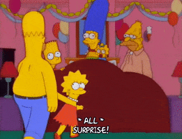 homer simpson surprise party GIF