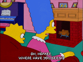 marge simpson college GIF