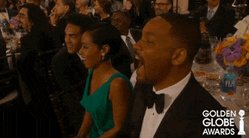 will smith clapping GIF by Golden Globes