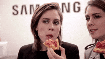 Tegan And Sara Pizza GIF by Julieee Logan