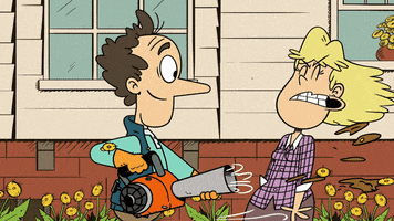 the loud house leaf blower GIF by Nickelodeon