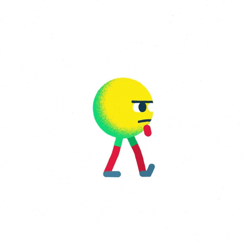 LuizStockler angry walk lemon motion design GIF