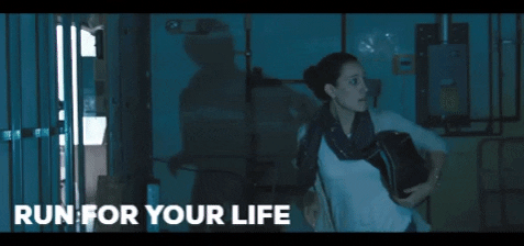 Run For Your Life Running GIF by Brimstone (The Grindhouse Radio, Hound Comics) - Find &amp; Share on GIPHY