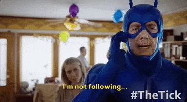 confused peter serafinowicz GIF by The Tick