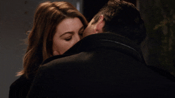 meredith grey kiss GIF by ABC Network