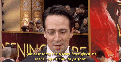 lin manuel miranda the best thing the oscars have given me is the opportunity to perform GIF by The Academy Awards