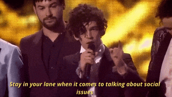 the 1975 stay in your lane when it comes to talking about social issues GIF by BRIT Awards