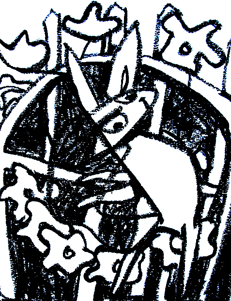 surrealipop abstract drawing bunny garden GIF