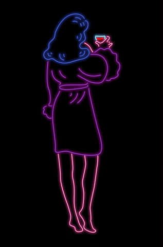 Neon Lights Drinking GIF by Kate Hush