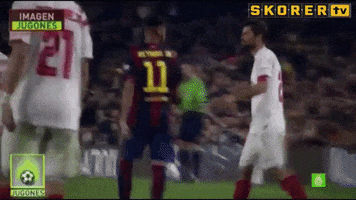 messi neymar cheeck GIF