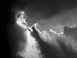 black and white clouds GIF by Alina Sánchez