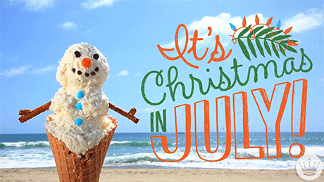 Image result for christmas in july gif