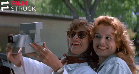 thelma and louise selfie GIF by FilmStruck