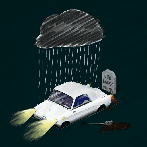 paparaa animation rip fantozzi paolo villaggio GIF