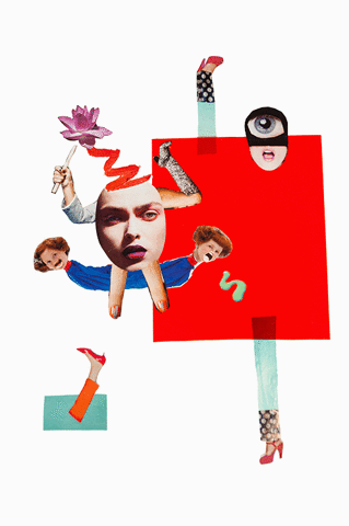 nonna collage art design vogue happy GIF