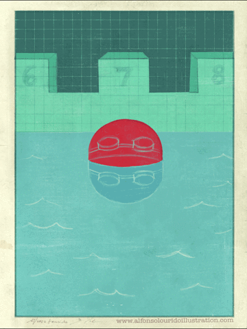 alfonsolourido pool swimming strange underwater GIF