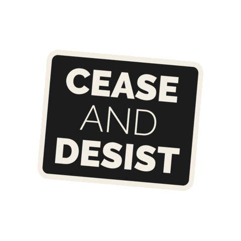 Law Cease And Desist Sticker by Dina LaPolt