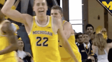 Michigan Basketball Wolverines GIF by Michigan Athletics