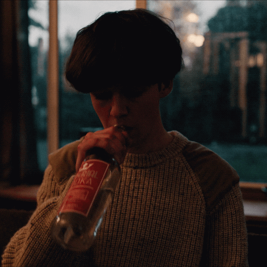 Alex Lawther Drinking GIF by The End Of The F***ing World