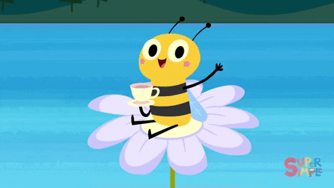 animation, cartoon, hello, kids, hi, wave, bee, greeting ...