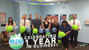RaleighMarketingConsultants celebration success north carolina sales GIF
