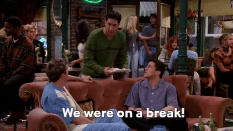 Image result for we were on a break gif