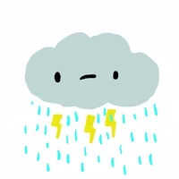 Sad Storm Cloud GIF by Squirlart