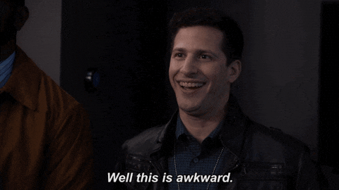 awkward andy samberg GIF by Brooklyn Nine-Nine