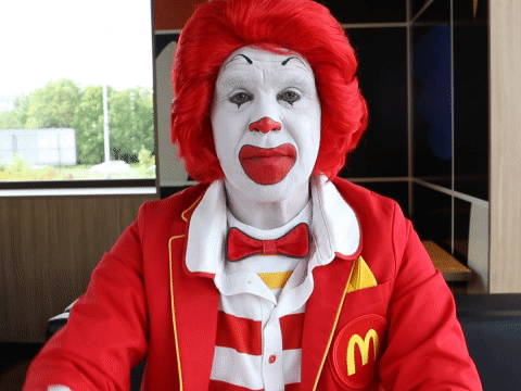 Ronald Mcdonald No GIF by McDonald's CZ/SK - Find & Share on GIPHY