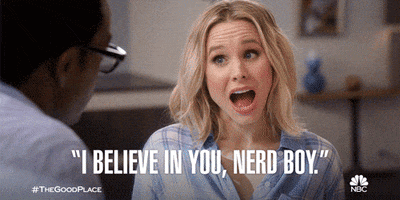 season 2 i believe in you nerd boy GIF by The Good Place