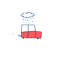 raining on me red car GIF by luizstocklerstudio