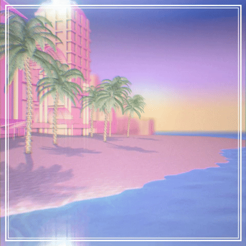 Beach Outrun Gif By Dean M Creative Find Share On Giphy