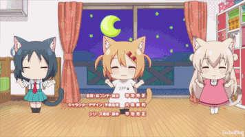 KuroGxbo maa rou shii nyanko days! GIF
