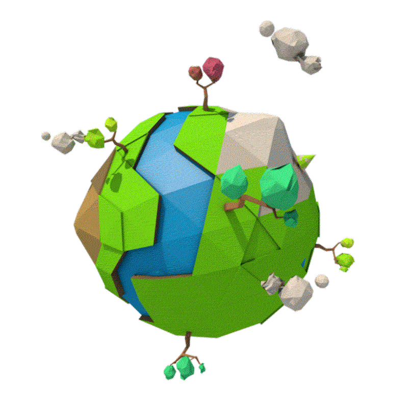 soyvanden cartoon 3d earth planet Sticker