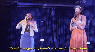 phoebe robinson instructions GIF by 2 Dope Queens Podcast