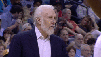 gregg popovich laughing GIF by NBA