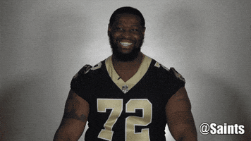 saints football laughing GIF by New Orleans Saints