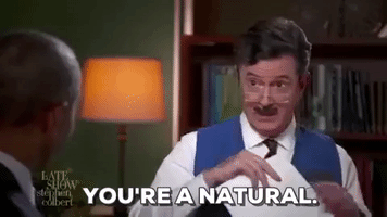 you're a natural stephen colbert GIF by Obama