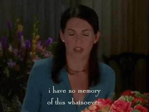 Cant Remember Season 1 GIF by Gilmore Girls  - Find & Share on GIPHY