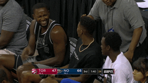 Toronto Raptors Laughing GIF by NBA