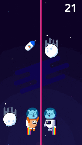 space cats GIF by ReadyGames